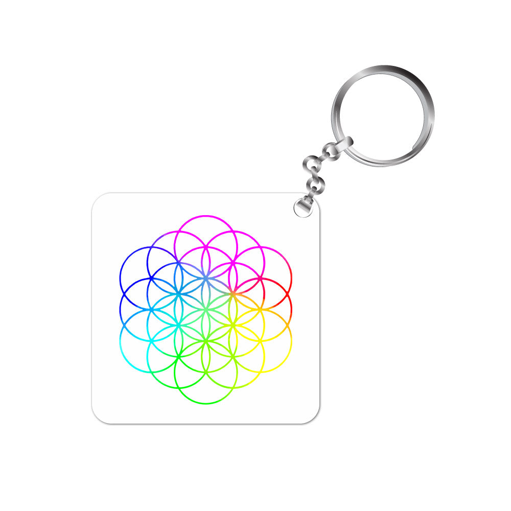 coldplay flower of life keychain keyring for car bike unique home music band buy online india the banyan tee tbt men women girls boys unisex