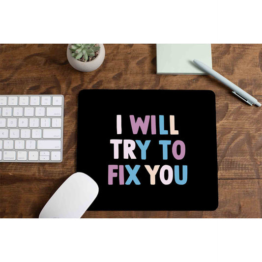 coldplay i will try to fix you mousepad logitech large anime music band buy online india the banyan tee tbt men women girls boys unisex
