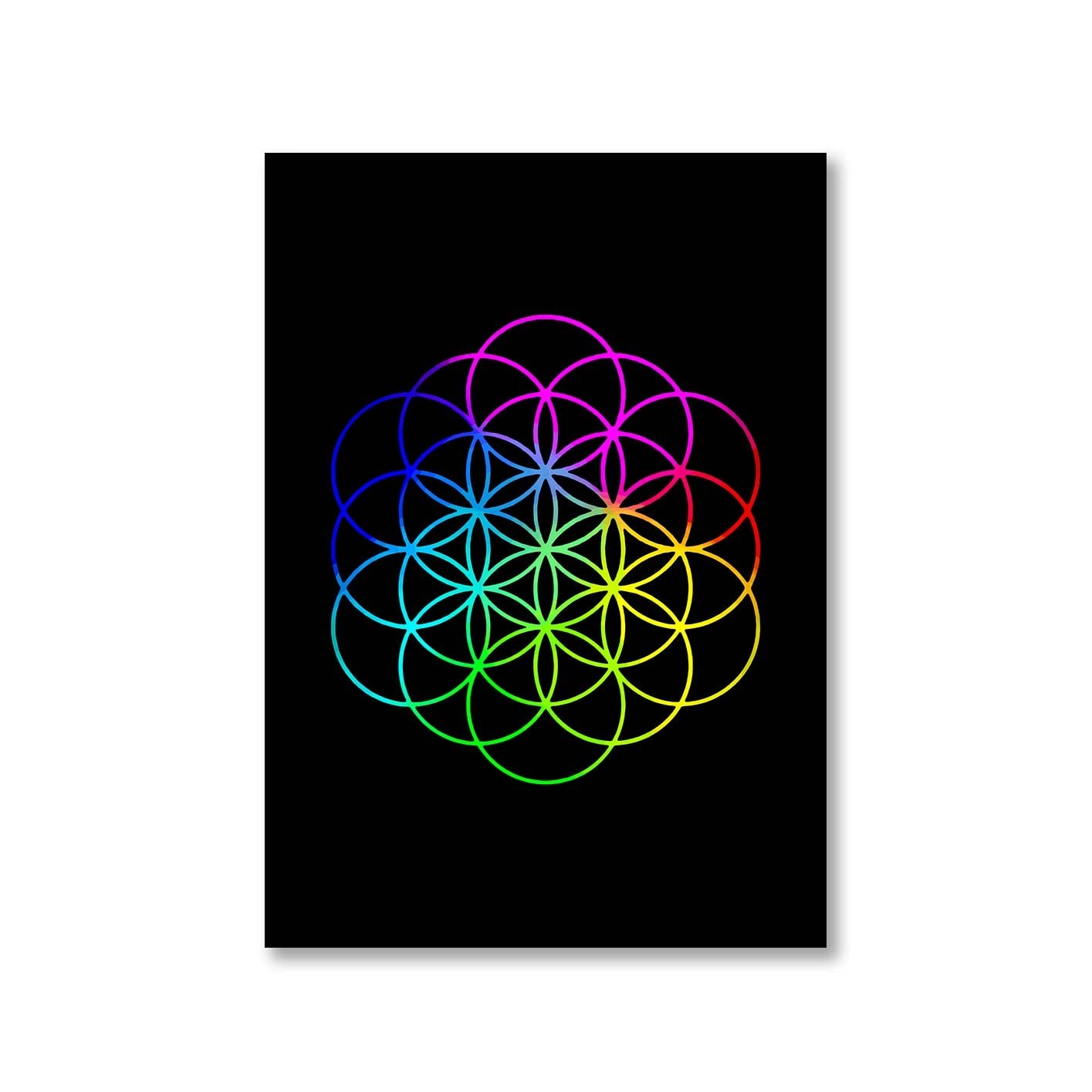 coldplay flower of life poster wall art buy online india the banyan tee tbt a4