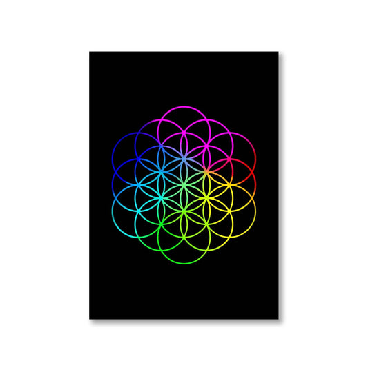 coldplay flower of life poster wall art buy online india the banyan tee tbt a4