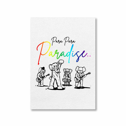 coldplay para para paradise poster wall art buy online india the banyan tee tbt a4