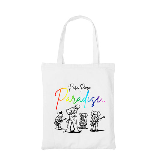 coldplay paradise tote bag hand printed cotton women men unisex