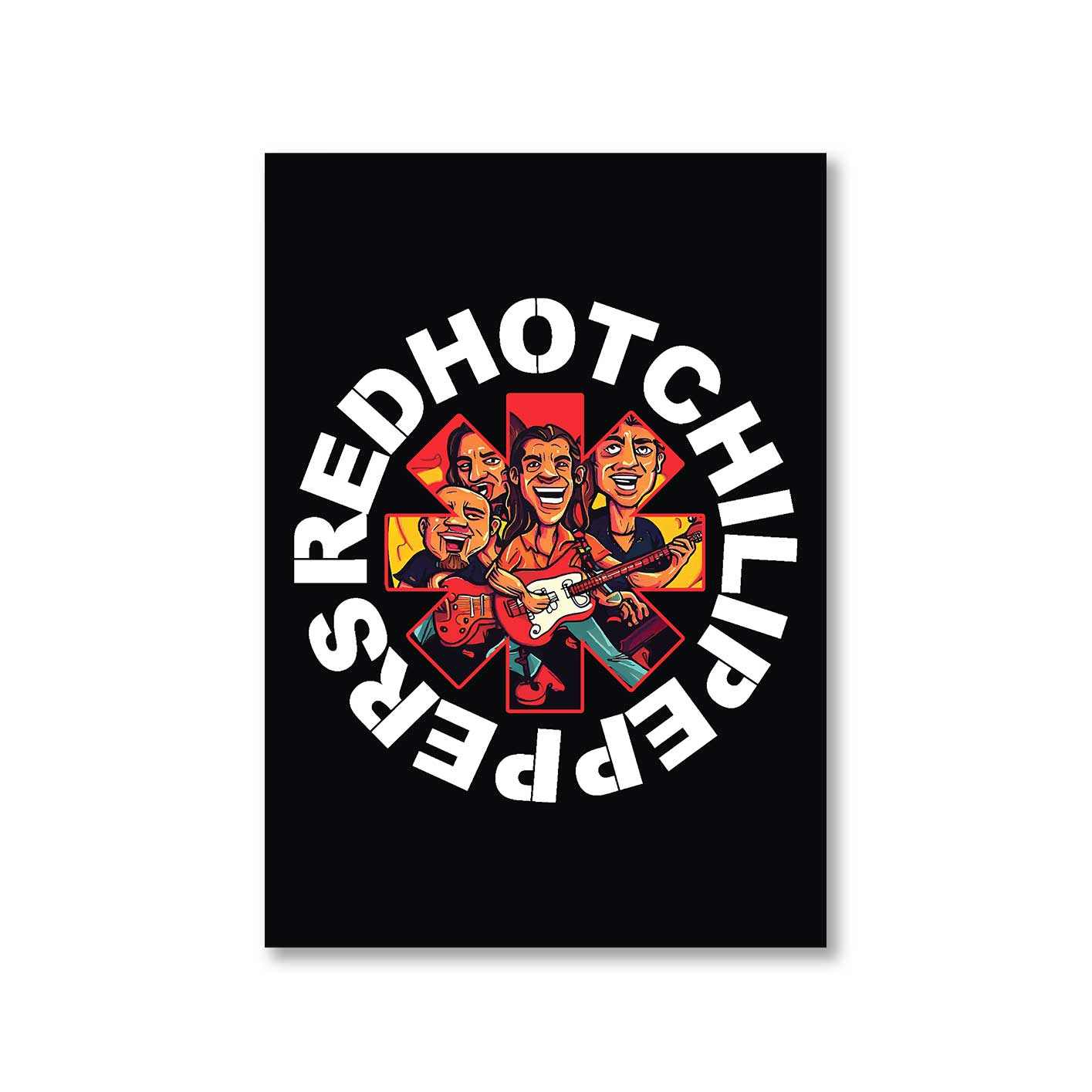 red hot chili peppers cool art poster wall art buy online india the banyan tee tbt a4