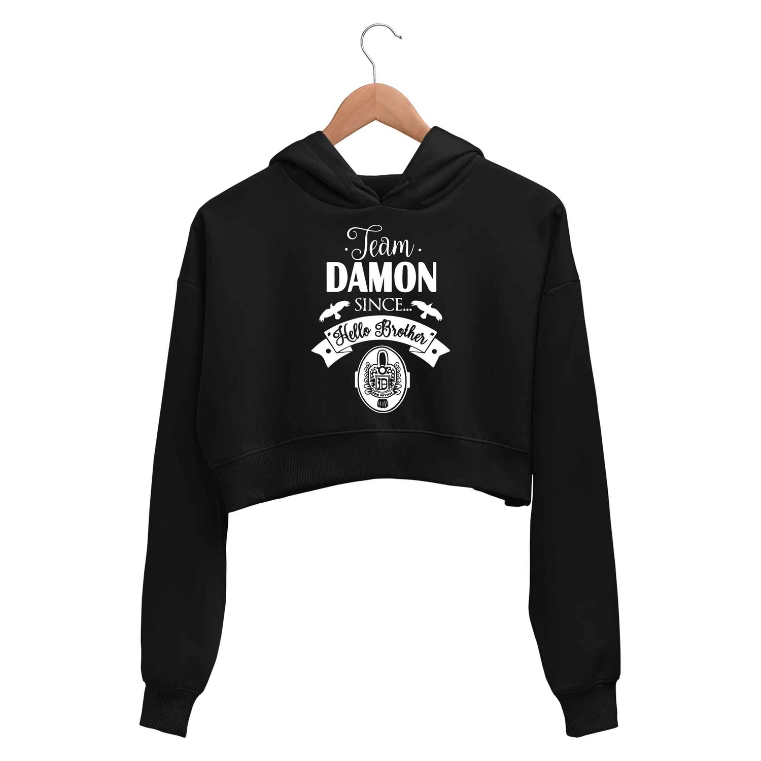 the vampire diaries eat sleep tvd repeat crop hoodie hooded sweatshirt upper winterwear tv & movies buy online india the banyan tee tbt men women girls boys unisex black tvd stefan elena damon