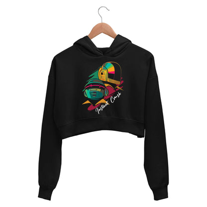 daft punk instant crush crop hoodie hooded sweatshirt upper winterwear music band buy online india the banyan tee tbt men women girls boys unisex black