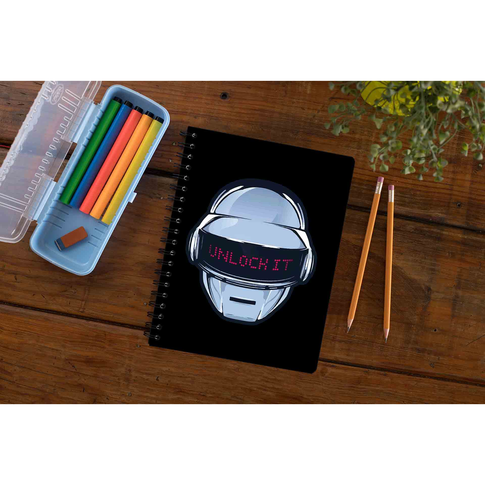 daft punk unlock it notebook notepad diary buy online india the banyan tee tbt unruled