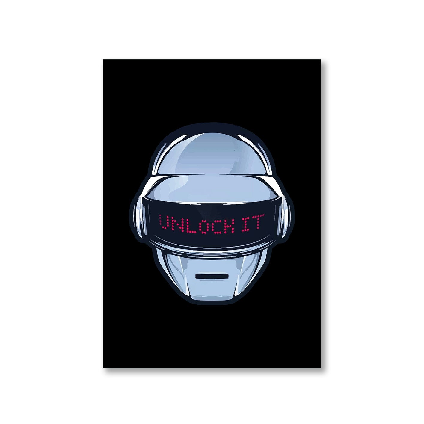 daft punk unlock it poster wall art buy online india the banyan tee tbt a4