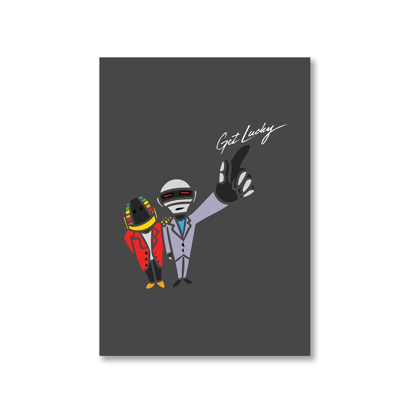 daft punk get lucky poster wall art buy online india the banyan tee tbt a4