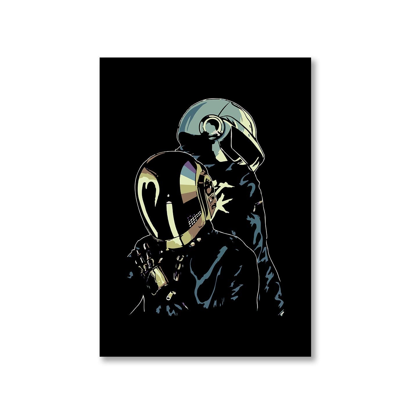 daft punk the duo poster wall art buy online india the banyan tee tbt a4