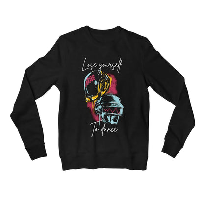 daft punk lose yourself to dance sweatshirt upper winterwear music band buy online india the banyan tee tbt men women girls boys unisex black