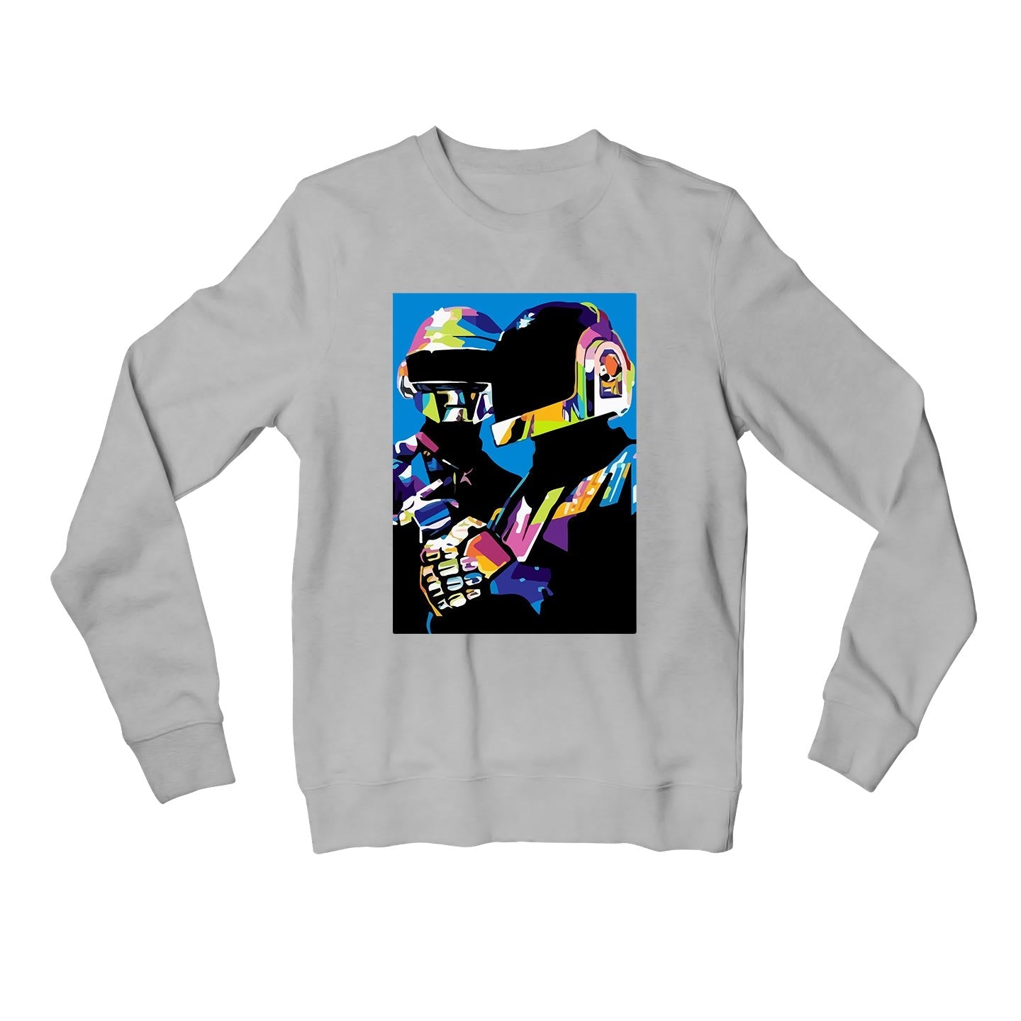 daft punk the duo sweatshirt upper winterwear music band buy online india the banyan tee tbt men women girls boys unisex gray