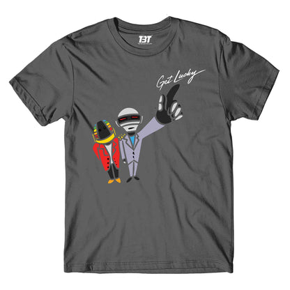 daft punk get lucky t-shirt music band buy online india the banyan tee tbt men women girls boys unisex steel grey