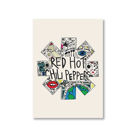 red hot chili peppers doodle poster wall art buy online india the banyan tee tbt a4