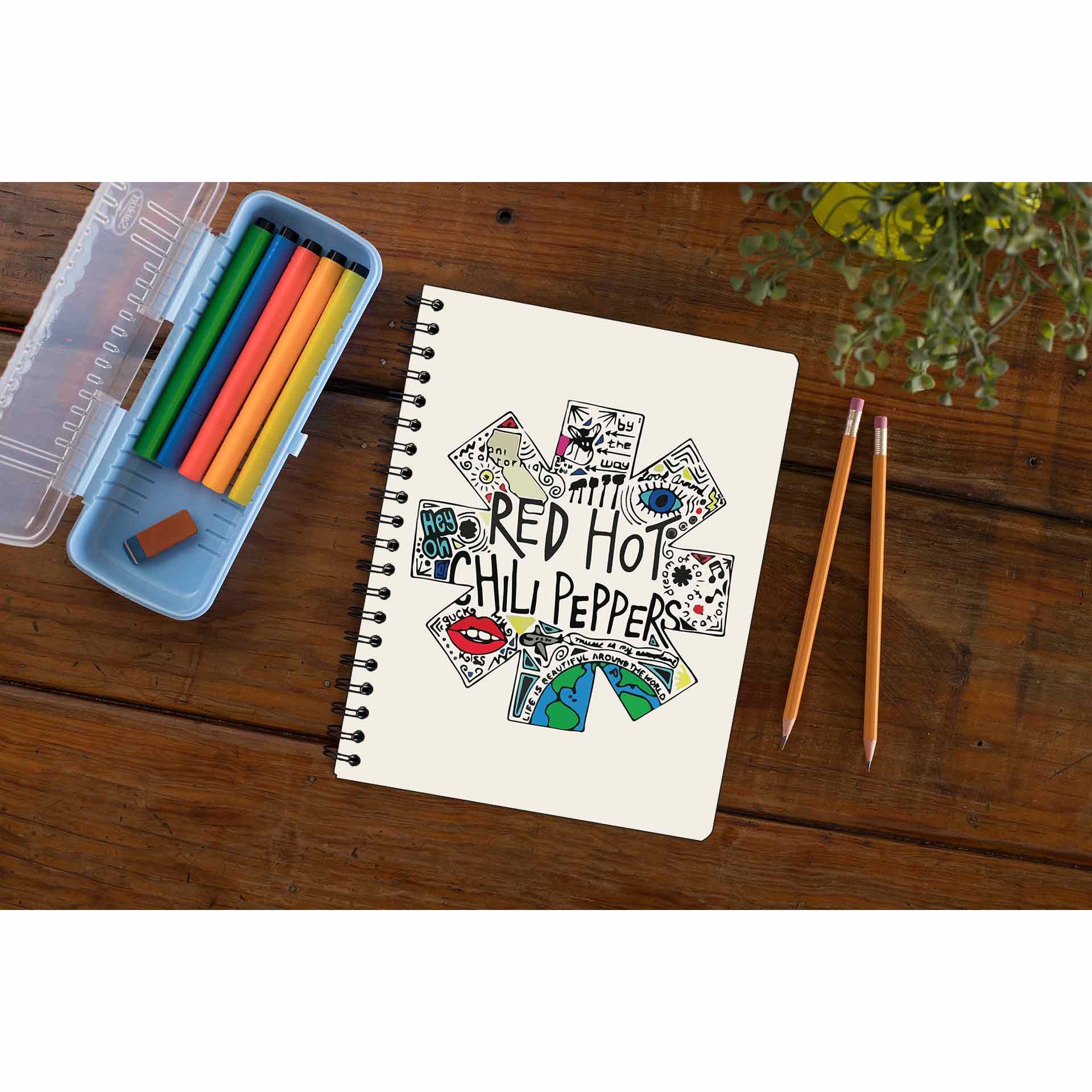 red hot chili peppers doodle notebook notepad diary buy online india the banyan tee tbt unruled