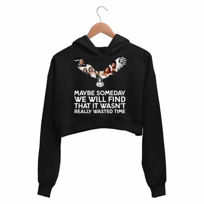 eagles wasted time crop hoodie hooded sweatshirt upper winterwear music band buy online india the banyan tee tbt men women girls boys unisex black