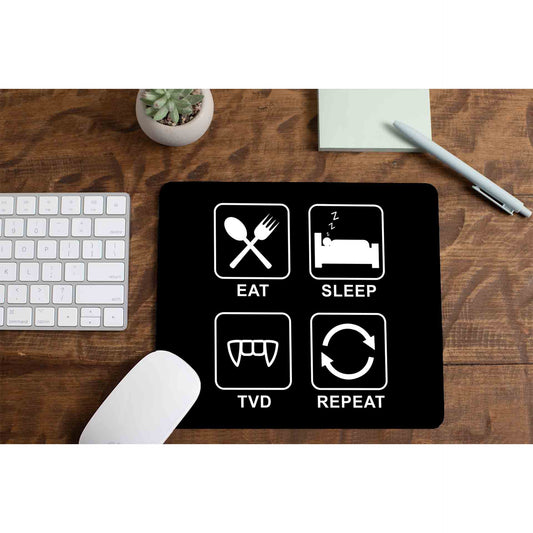 the vampire diaries eat sleep tvd repeat mousepad logitech large anime tv & movies buy online india the banyan tee tbt men women girls boys unisex  tvd stefan elena damon caroline katherine tyler bonnie