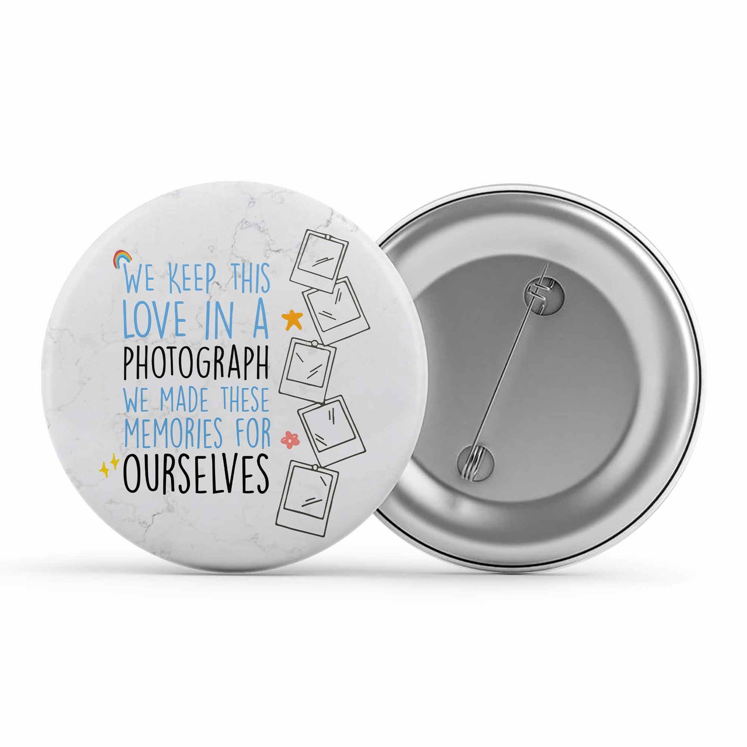 ed sheeran love in a photograph badge pin button music band buy online india the banyan tee tbt men women girls boys unisex