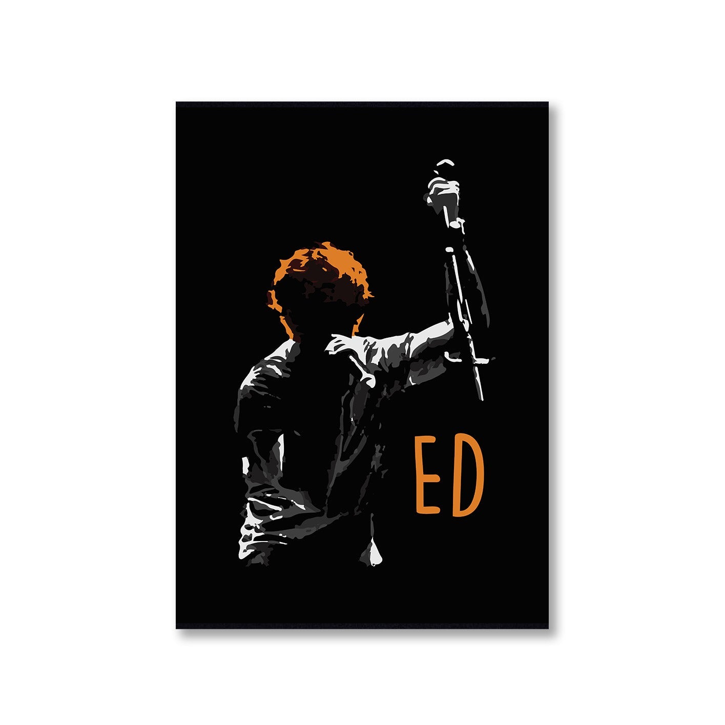 ed sheeran ed silhouette poster wall art buy online india the banyan tee tbt a4