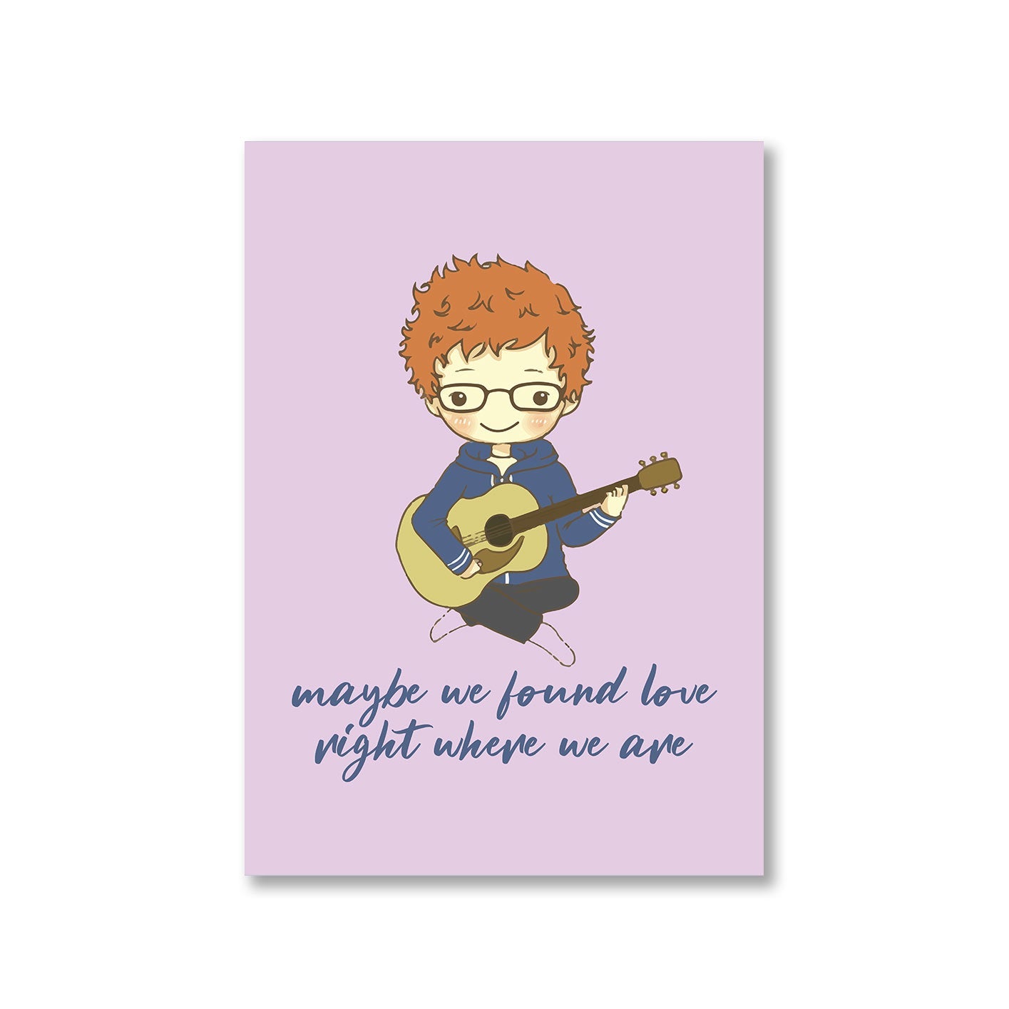 ed sheeran thinking out loud poster wall art buy online india the banyan tee tbt a4