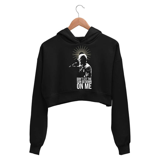 elton john don't let the sun go down on me crop hoodie hooded sweatshirt upper winterwear music band buy online india the banyan tee tbt men women girls boys unisex black