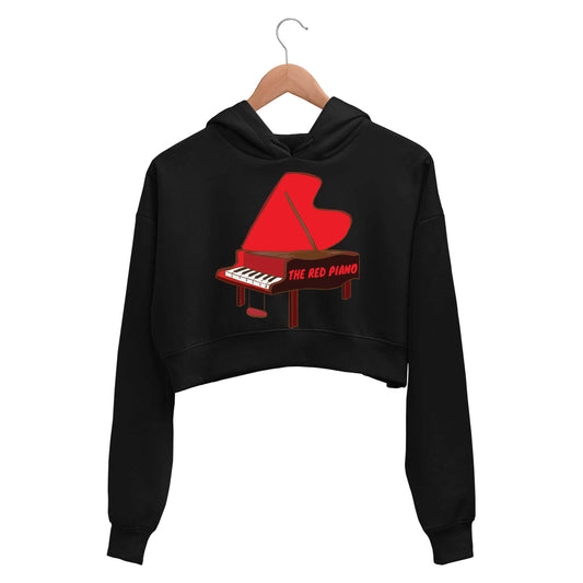 elton john the red piano crop hoodie hooded sweatshirt upper winterwear music band buy online india the banyan tee tbt men women girls boys unisex black