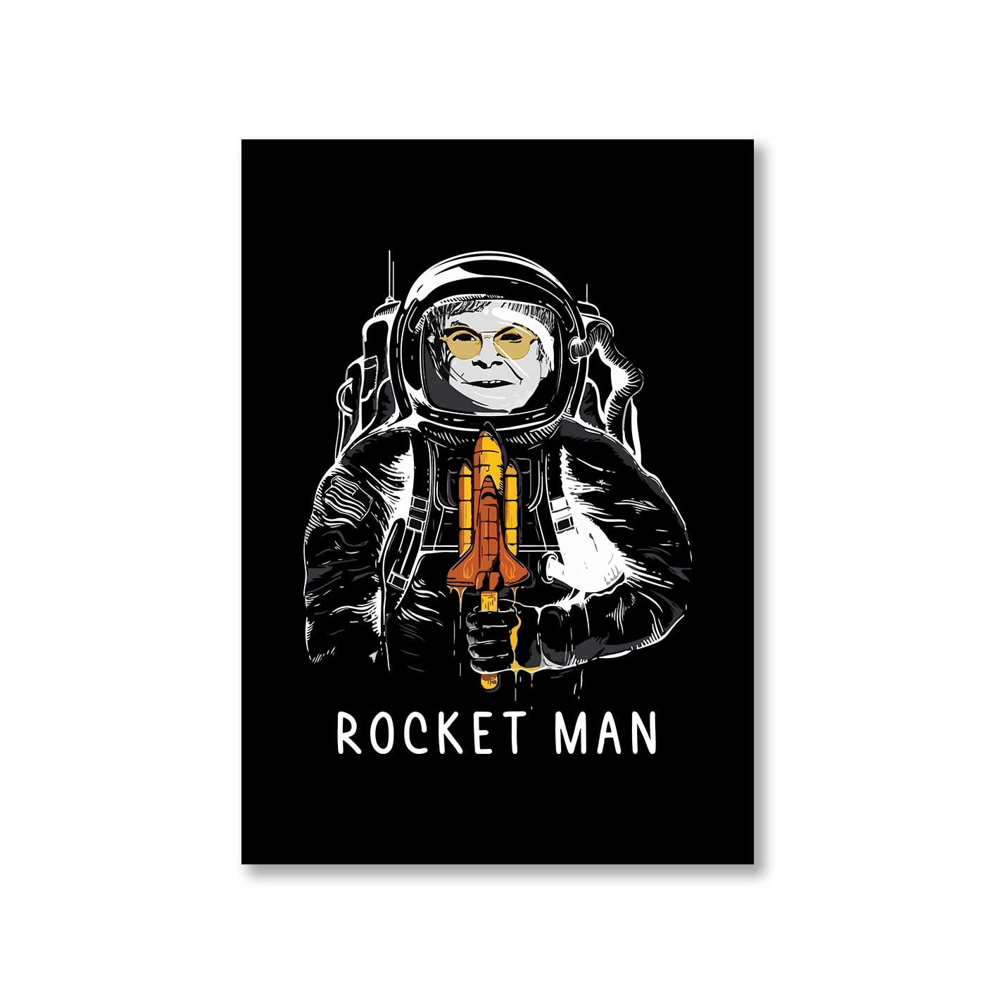 elton john rocket man poster wall art buy online india the banyan tee tbt a4