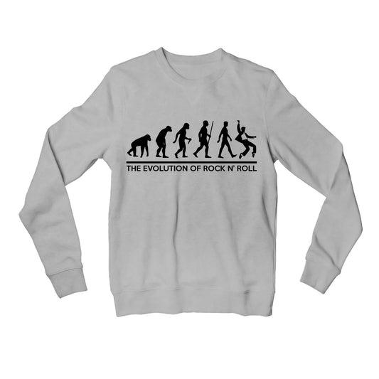 elvis presley rock 'n roll evolution sweatshirt upper winterwear music band buy online india the banyan tee tbt men women girls boys unisex gray