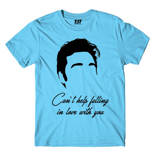 elvis presley can't help falling in love with you t-shirt music band buy online india the banyan tee tbt men women girls boys unisex Sky Blue