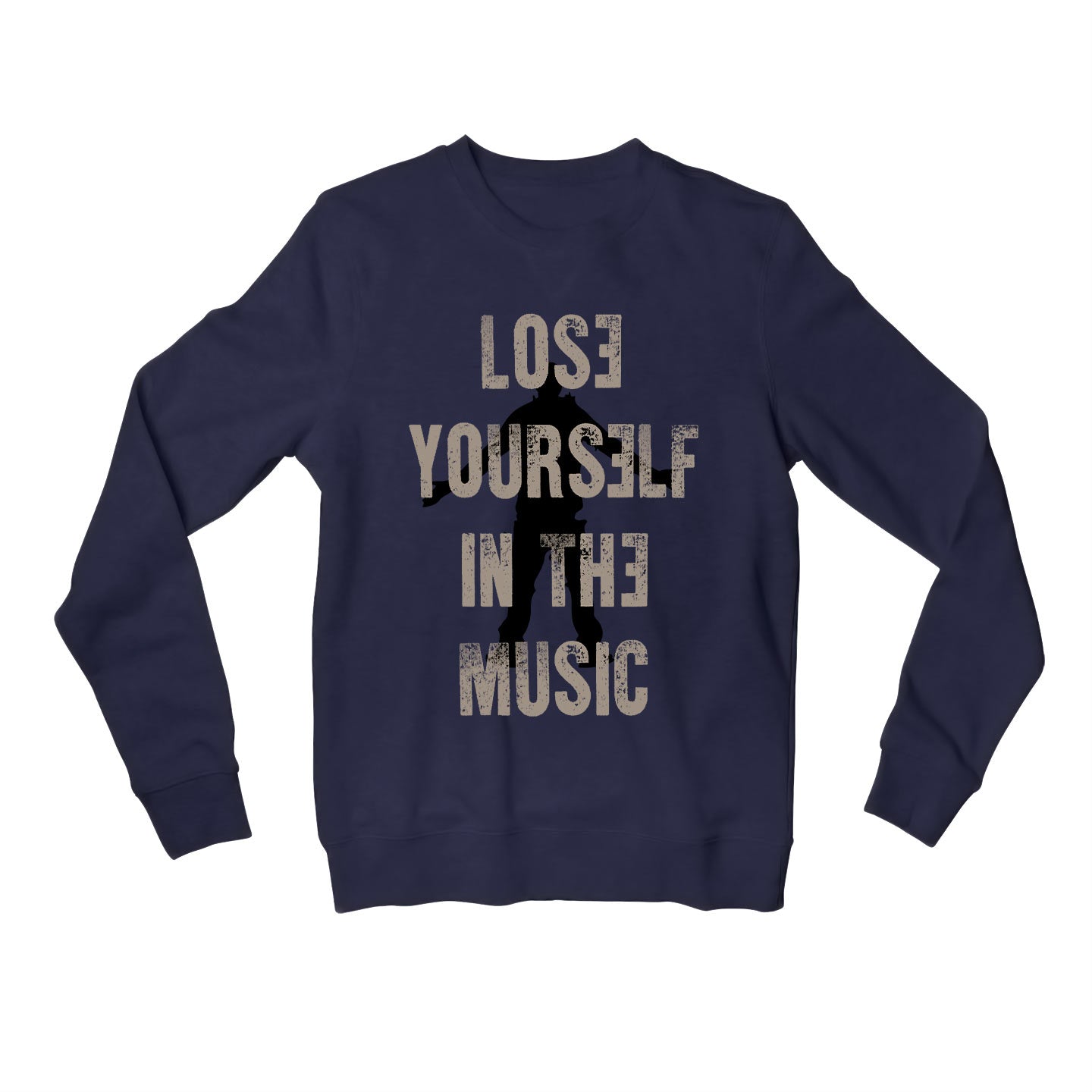 eminem lose yourself for the music sweatshirt upper winterwear music band buy online india the banyan tee tbt men women girls boys unisex navy