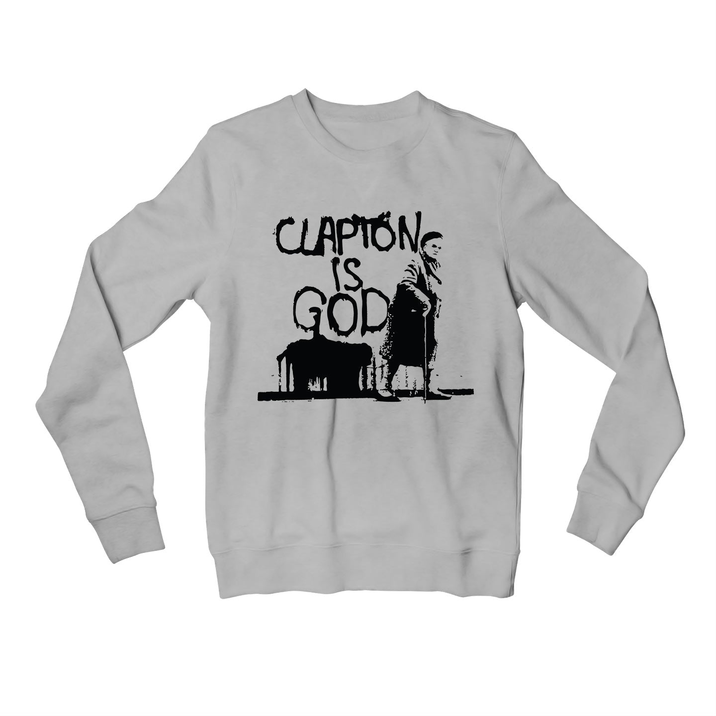 eric clapton clapton is god sweatshirt upper winterwear music band buy online india the banyan tee tbt men women girls boys unisex gray