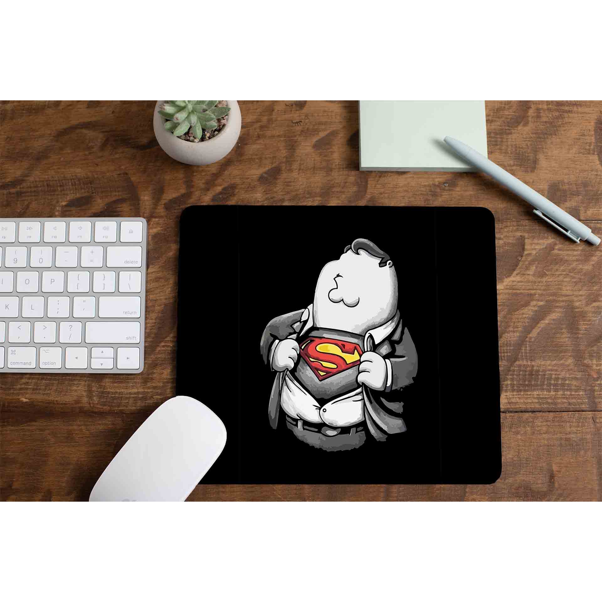 family guy super guy mousepad logitech large anime tv & movies buy online india the banyan tee tbt men women girls boys unisex  - peter griffin