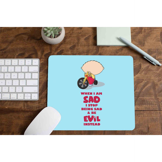 family guy be evil instead mousepad logitech large anime tv & movies buy online india the banyan tee tbt men women girls boys unisex  - stewie griffin dialogue