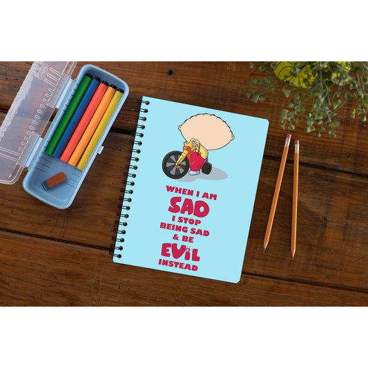 family guy be evil instead notebook notepad diary buy online india the banyan tee tbt unruled - stewie griffin dialogue