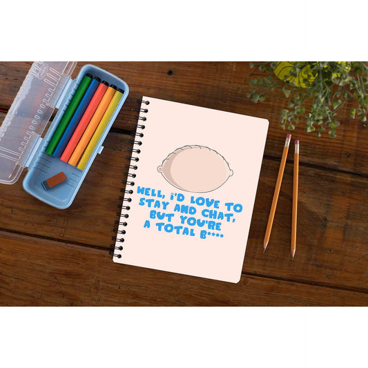 family guy stay and chat notebook notepad diary buy online india the banyan tee tbt unruled - stewie griffin dialogue