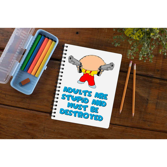 family guy adults are stupid notebook notepad diary buy online india the banyan tee tbt unruled - stewie griffin dialogue