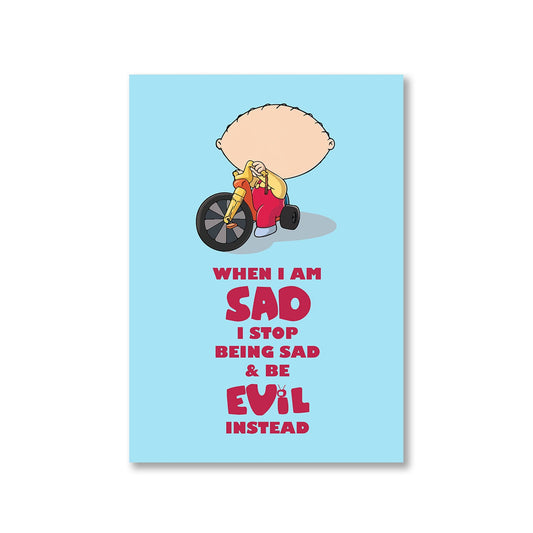 family guy be evil instead poster wall art buy online india the banyan tee tbt a4 - stewie griffin dialogue