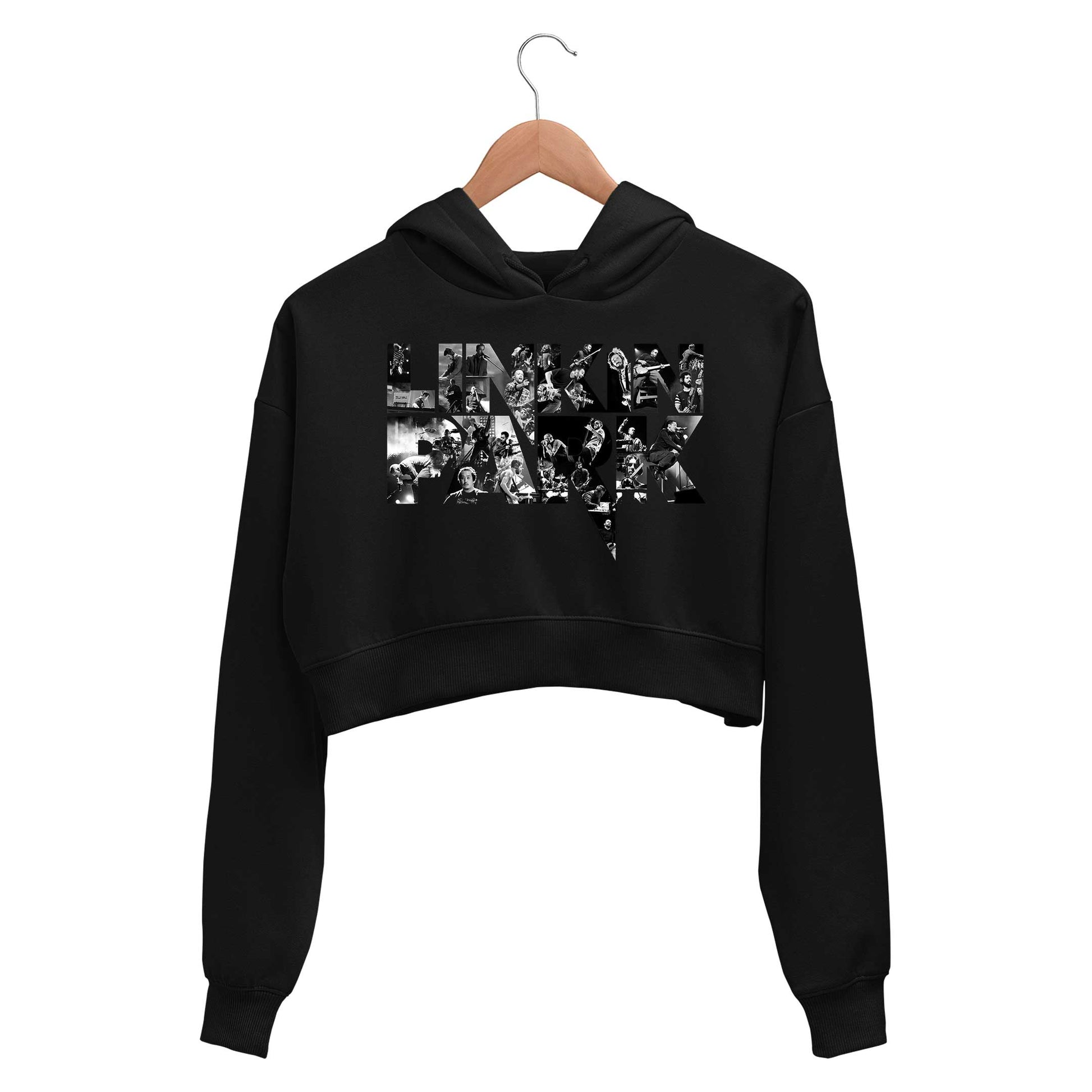 linkin park fan art crop hoodie hooded sweatshirt upper winterwear music band buy online india the banyan tee tbt men women girls boys unisex black