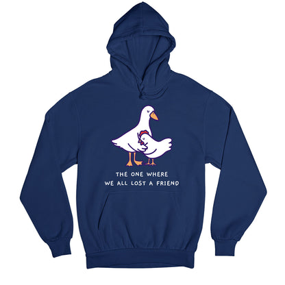 f.r.i.e.n.d.s the one where we lost a friend hoodie hooded sweatshirt winterwear tv & movies buy online india the banyan tee tbt men women girls boys unisex navy