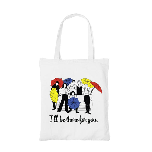 friends i will be there for you tote bag hand printed cotton women men unisex