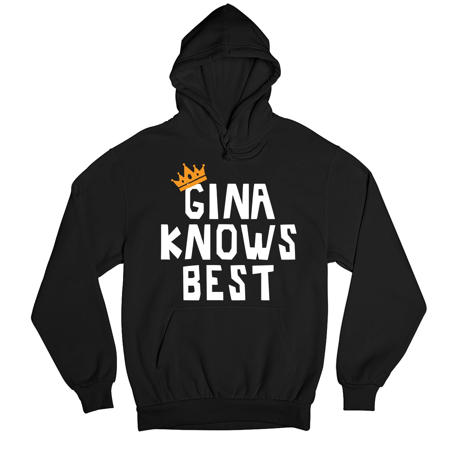 brooklyn nine-nine gina knows best hoodie hooded sweatshirt winterwear buy online india the banyan tee tbt men women girls boys unisex black detective jake peralta terry charles boyle gina linetti andy samberg merchandise clothing acceessories