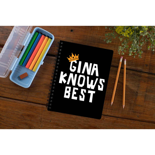 brooklyn nine-nine gina knows best notebook notepad diary buy online india the banyan tee tbt unruled detective jake peralta terry charles boyle gina linetti andy samberg merchandise clothing acceessories
