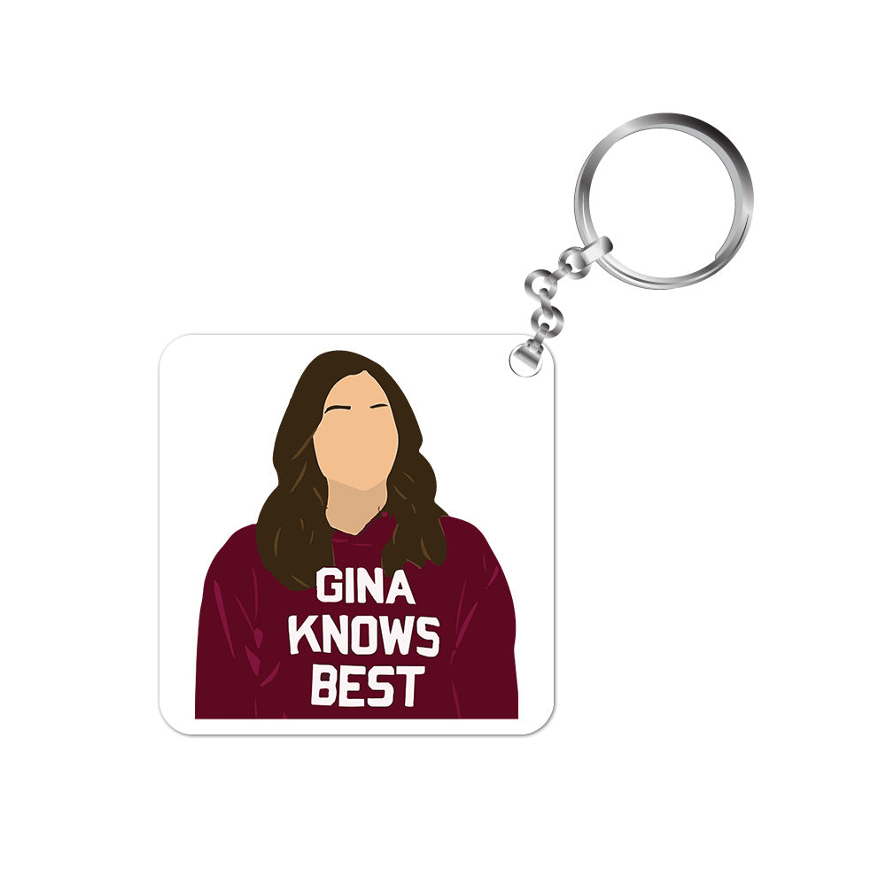 brooklyn nine-nine gina knows best keychain keyring for car bike unique home buy online india the banyan tee tbt men women girls boys unisex  detective jake peralta terry charles boyle gina linetti andy samberg merchandise clothing acceessories