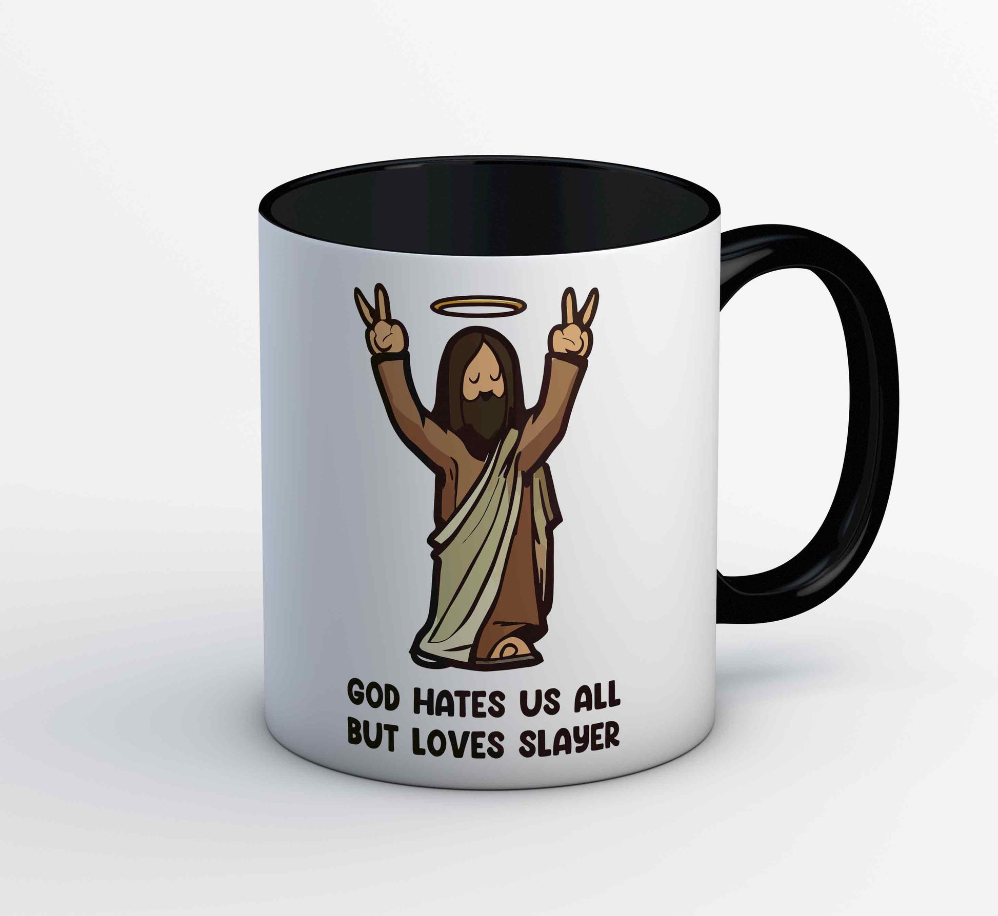 slayer god loves slayer mug coffee ceramic music band buy online india the banyan tee tbt men women girls boys unisex