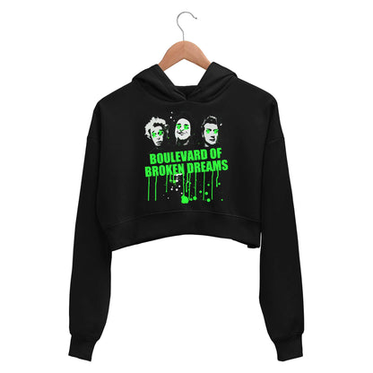 green day boulevard of broken dreams crop hoodie hooded sweatshirt upper winterwear music band buy online india the banyan tee tbt men women girls boys unisex black