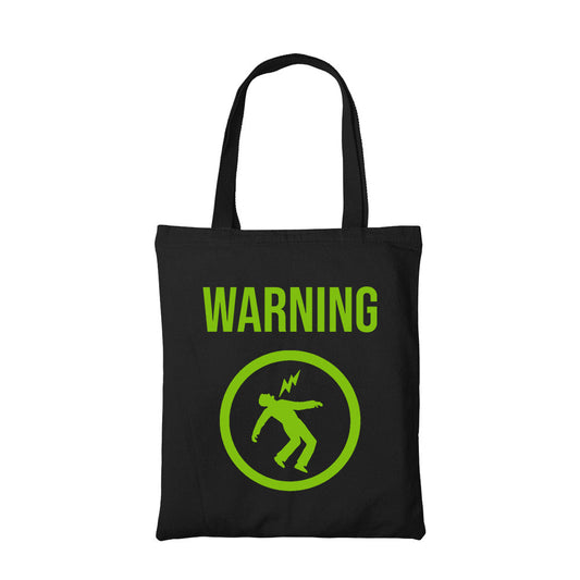 green day warning tote bag hand printed cotton women men unisex