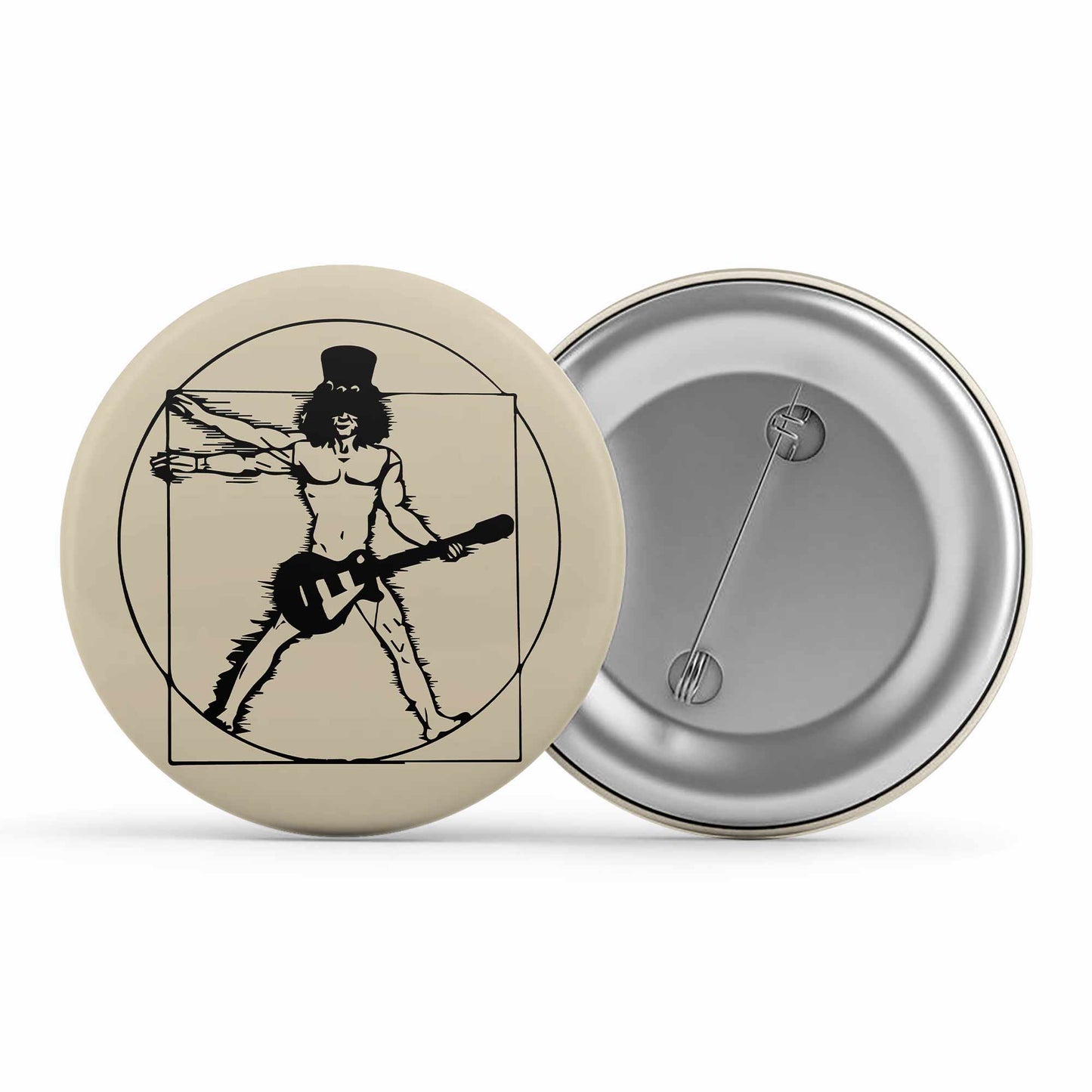 guns n' roses the vitruvian guitar man - slash badge pin button music band buy online india the banyan tee tbt men women girls boys unisex