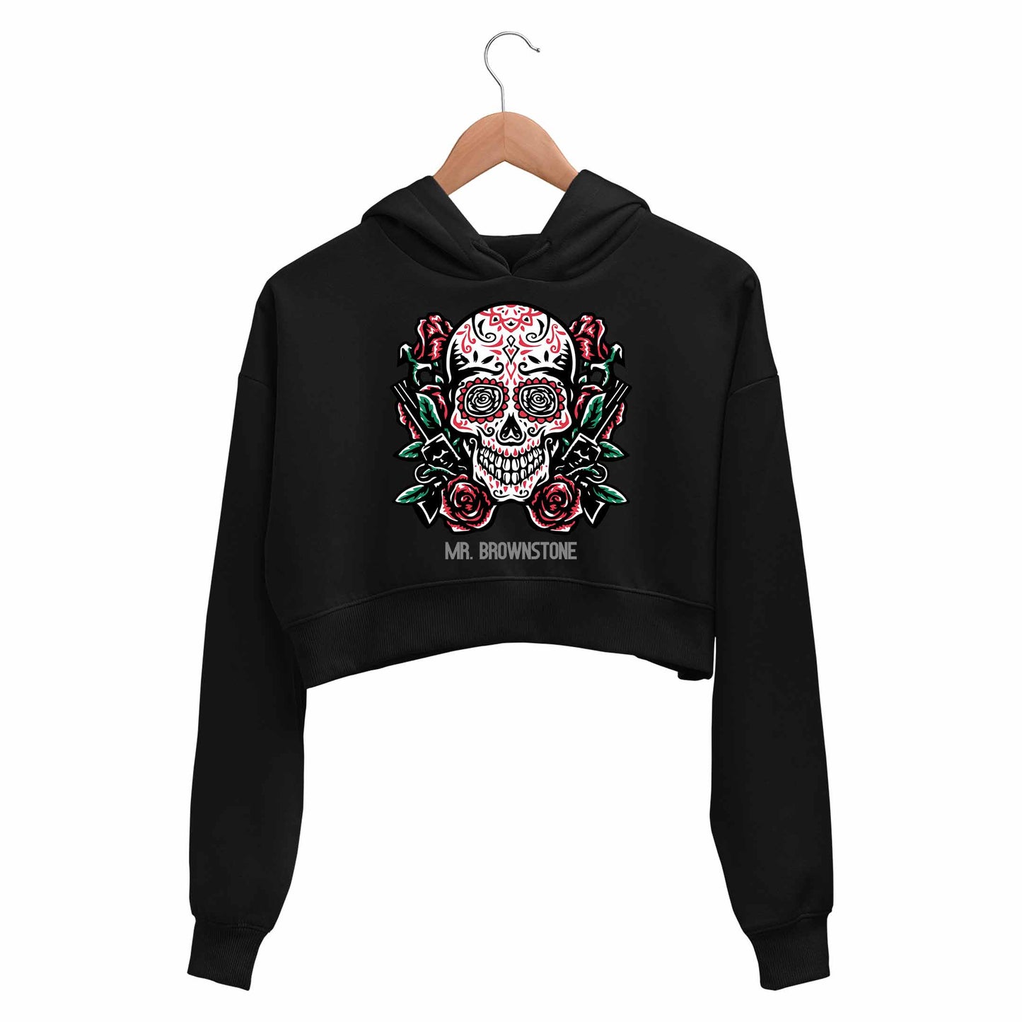 guns n' roses mr. brownstone crop hoodie hooded sweatshirt upper winterwear music band buy online india the banyan tee tbt men women girls boys unisex black - axl rose