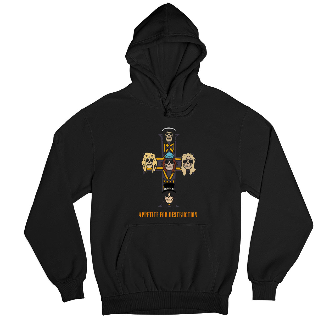 guns n' roses appetite for destruction hoodie hooded sweatshirt winterwear music band buy online india the banyan tee tbt men women girls boys unisex black