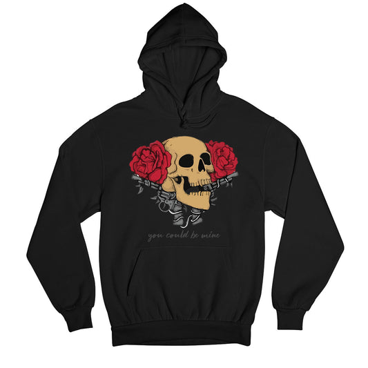 guns n' roses you could be mine hoodie hooded sweatshirt winterwear music band buy online india the banyan tee tbt men women girls boys unisex black