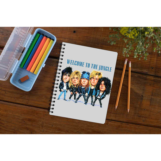 guns n' roses welcome to the jungle notebook notepad diary buy online india the banyan tee tbt unruled